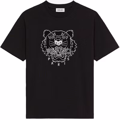 KENZO Classic Tiger Logo Black Loose Fit T-Shirt FB65TS0654SQ-99 Buy KENZO Classic Tiger Logo Black Loose Fit T-Shirt FB65TS0654SQ-99