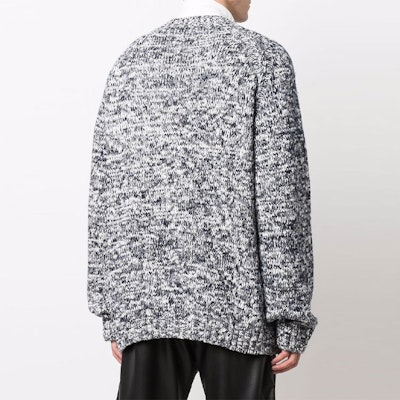 KENZO 經典虎頭標誌男士灰色寬鬆版圓領毛衣 FB65PU6323TD-93 Details for KENZO 經典虎頭標誌男士灰色寬鬆版圓領毛衣 FB65PU6323TD-93