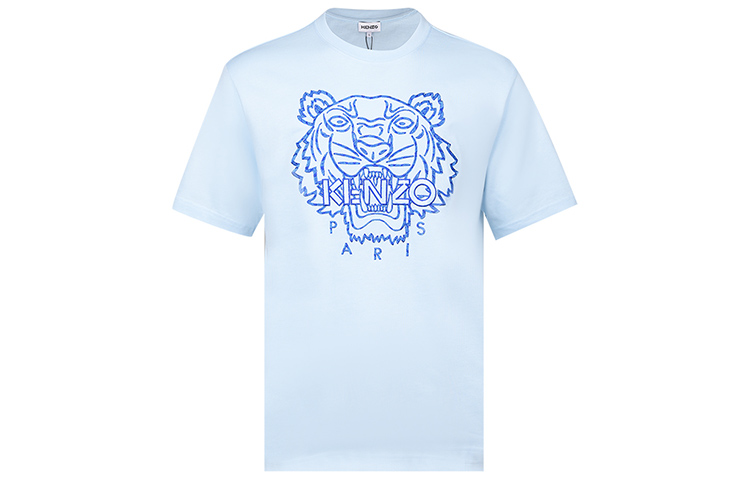 Order KENZO 經典虎頭刺繡短袖T恤 SS21 淺藍色 T恤 FC55TS2184YF-64