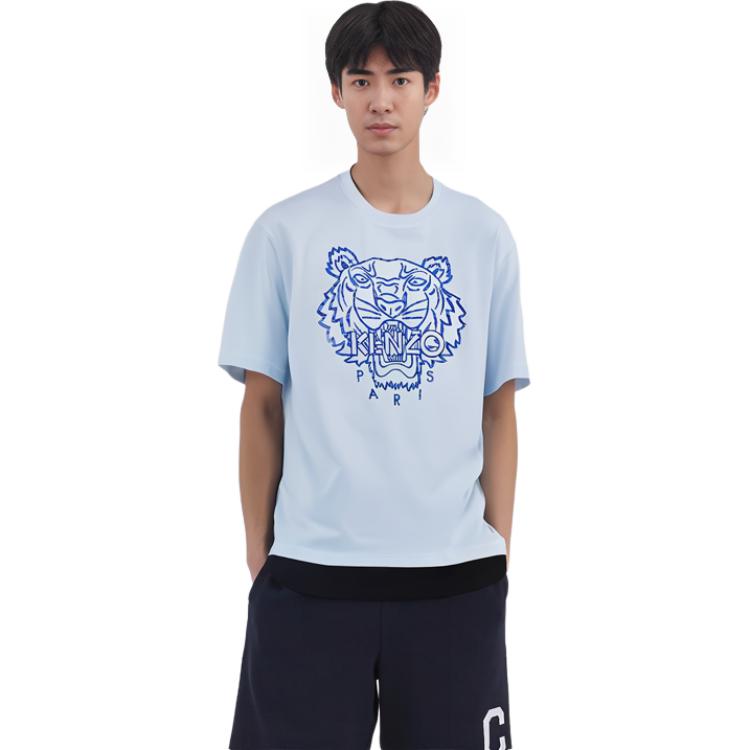 Details for KENZO 經典虎頭刺繡短袖T恤 SS21 淺藍色 T恤 FC55TS2184YF-64