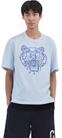 겐조 클래식 타이거 자수 로고 티셔츠 SS21 라이트 블루 티 FC55TS2184YF-64 Details for 겐조 클래식 타이거 자수 로고 티셔츠 SS21 라이트 블루 티 FC55TS2184YF-64