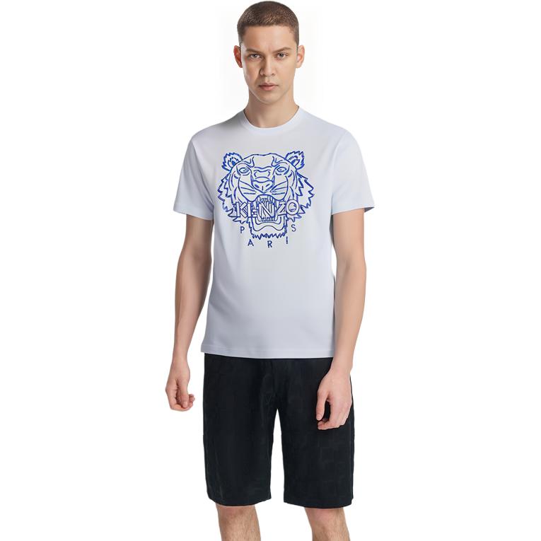 Sizing KENZO 經典虎頭刺繡短袖T恤 SS21 淺藍色 T恤 FC55TS2184YF-64