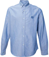 Order KENZO Classic Tiger Long Sleeve Polo Shirt Sky Blue Mens Fall Collection FB55CH4001LD-71