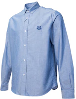Shop KENZO Classic Tiger Long Sleeve Polo Shirt Sky Blue Mens Fall Collection FB55CH4001LD-71