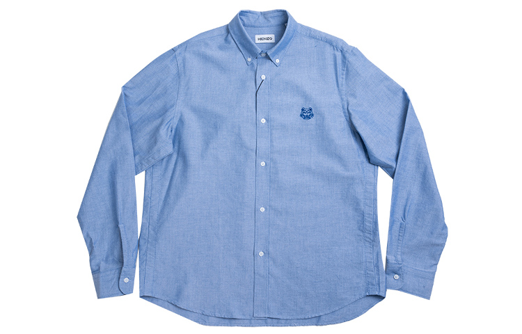 Purchase KENZO Classic Tiger Polo Lengan Panjang Biru Langit Lelaki Koleksi Musim Luruh FB55CH4001LD-71