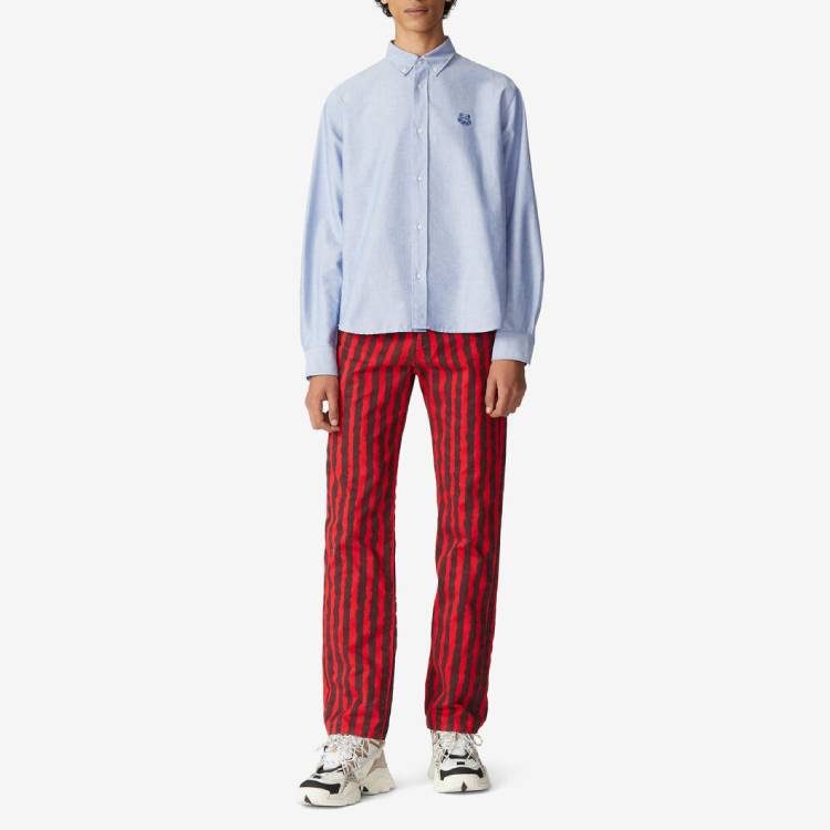 Details for KENZO Classic Tiger Polo Lengan Panjang Biru Langit Lelaki Koleksi Musim Luruh FB55CH4001LD-71