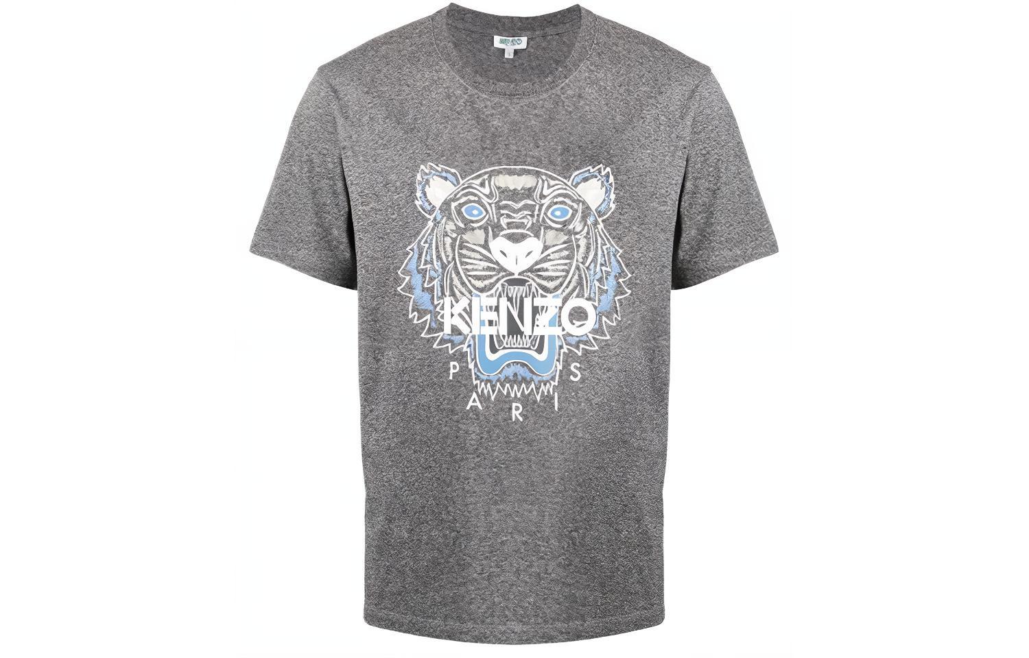 KENZO Classic Tiger Print Crew Neck T-Shirt Grey FA55TS0504YA-98