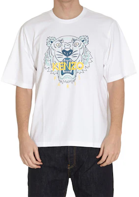 겐조 클래식 타이거 프린트 릴렉스 크루넥 티 화이트 FA55TS5004YA-01 Shop 겐조 클래식 타이거 프린트 릴렉스 크루넥 티 화이트 FA55TS5004YA-01