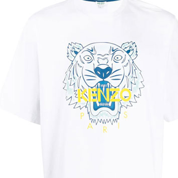 KENZO Classic Tiger Print Relaxed Crew Neck Tee White FA55TS5004YA-01 圖 8