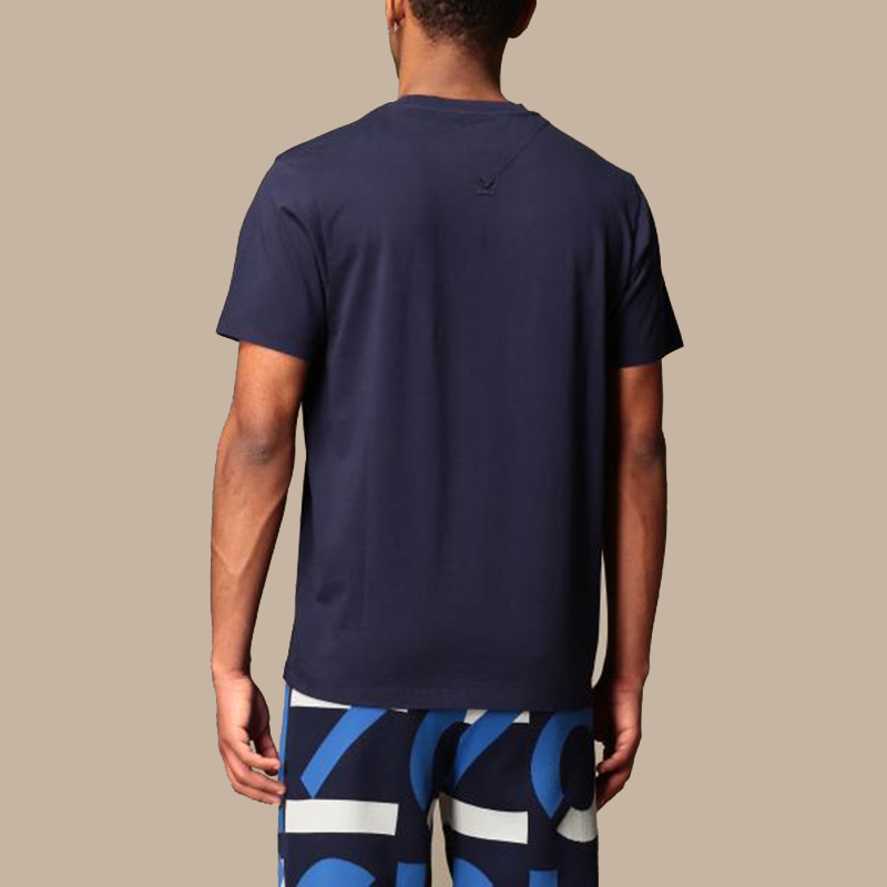 Purchase KENZO 經典虎頭刺繡SS22海軍藍男士短袖T恤。 FB55TS0034SA-76