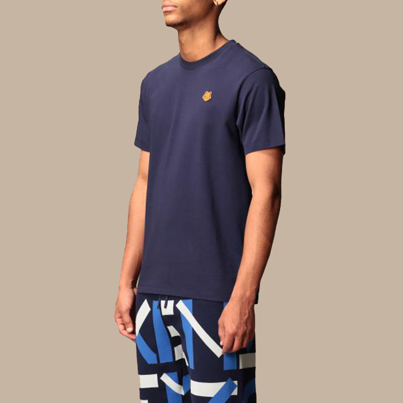 Details for KENZO 經典虎頭刺繡SS22海軍藍男士短袖T恤。 FB55TS0034SA-76