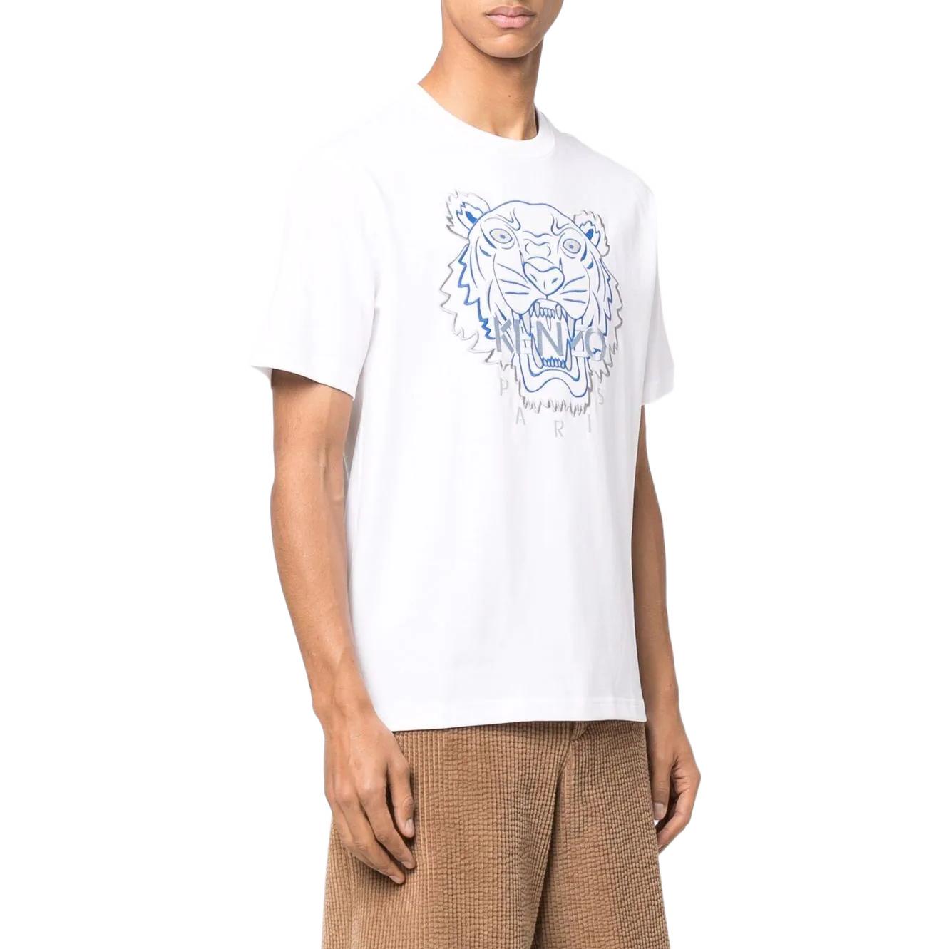 KENZO Classic Tiger SS22 White Embroidered Tiger Head T-Shirt FC55TS2194YH-01B 圖 6