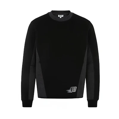 KENZO Colorblock Pullover Crewneck Sweatshirt Black F965SW2014BG-99