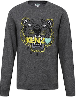 KENZO深灰色大虎头刺绣爱心圆领卫衣 F965SW0184X4-98 Buy KENZO深灰色大虎头刺绣爱心圆领卫衣 F965SW0184X4-98