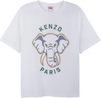 Order KENZO Elephant Print T-Shirt SS23 Beige Tee. FD65TS0064SG-02