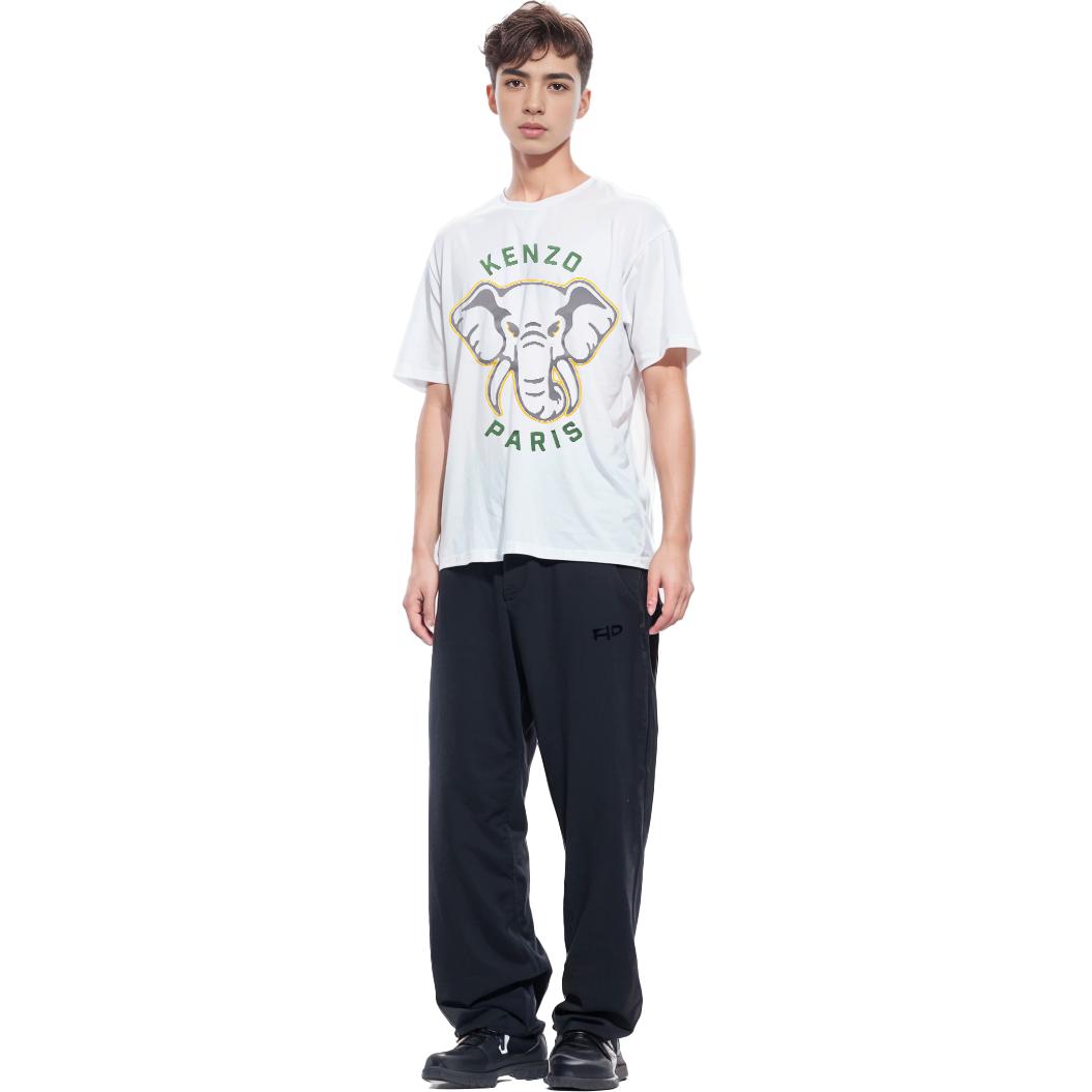 Shop KENZO Camiseta Beige Estampado Elefante SS23. FD65TS0064SG-02