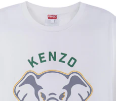 Sizing KENZO Elephant Print T-Shirt SS23 Beige Tee. FD65TS0064SG-02