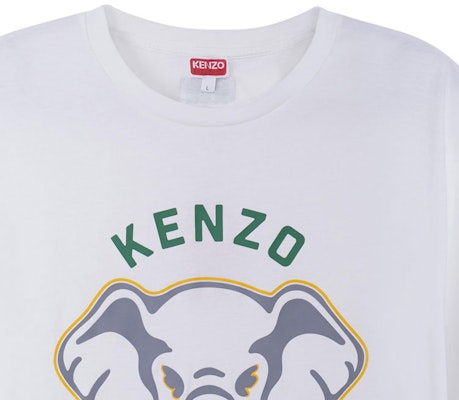 KENZO Camiseta Beige Estampado Elefante SS23. FD65TS0064SG-02 Sizing KENZO Camiseta Beige Estampado Elefante SS23. FD65TS0064SG-02