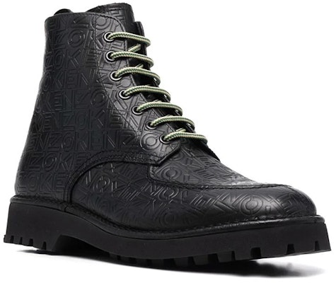 Kenzo Embossed Logo Leather Lace-Up Boots 'Black' FC55BT011L79-99 Order Kenzo Embossed Logo Leather Lace-Up Boots 'Black' FC55BT011L79-99