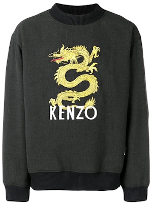 KENZO 刺繡龍圖案連帽衛衣 炭灰色 男裝 F865SW6011RH-98 Buy KENZO 刺繡龍圖案連帽衛衣 炭灰色 男裝 F865SW6011RH-98