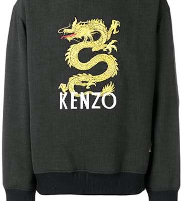 KENZO 刺繡龍圖案連帽衛衣 炭灰色 男裝 F865SW6011RH-98 Sizing KENZO 刺繡龍圖案連帽衛衣 炭灰色 男裝 F865SW6011RH-98