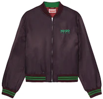KENZO Embroidered Logo Bomber Jacket Bordeaux Red FC65BL1309OD-23 KENZO Embroidered Logo Bomber Jacket Bordeaux Red FC65BL1309OD-23