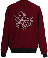 KENZO Embroidered Logo Crewneck Sweater Dark Burgundy F965SW6011RH-23 KENZO Embroidered Logo Crewneck Sweater Dark Burgundy F965SW6011RH-23