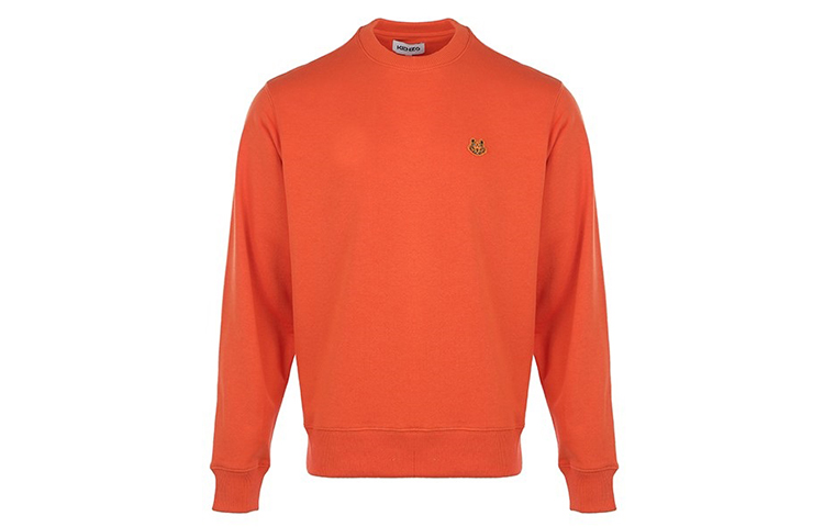 KENZO Embroidered Logo Crewneck Sweatshirt Orange () FB65SW0064ML-17