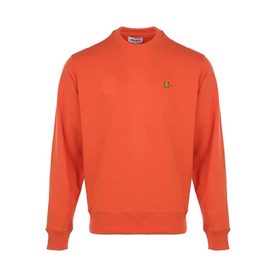 KENZO Embroidered Logo Crewneck Sweatshirt Orange () FB65SW0064ML-17