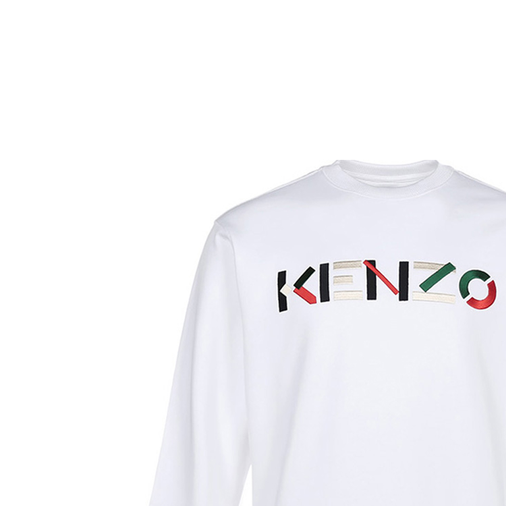 KENZO Embroidered Logo Pullover Sweatshirt White Mens FA65SW0044MO-01 圖 6