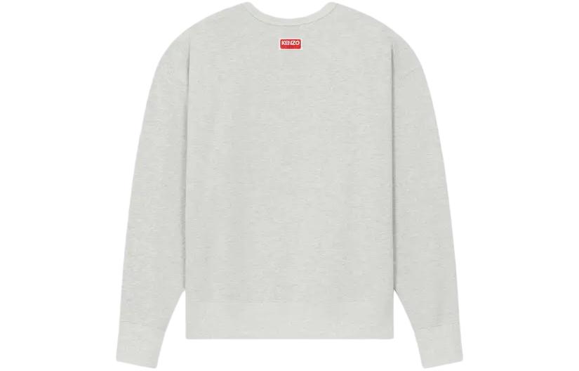 Lookbook KENZO 刺繡無性別寬鬆版灰色長袖圓領衫 FE58SW0104MF-93