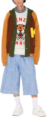 KENZO 刺繡無性別寬鬆版灰色長袖圓領衫 FE58SW0104MF-93 Shop KENZO 刺繡無性別寬鬆版灰色長袖圓領衫 FE58SW0104MF-93