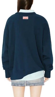 KENZO Sudadera Unisex Azul Oversized Bordada - Diseño Animal Print y Logo FE58SW0104MF-77 Details for KENZO Sudadera Unisex Azul Oversized Bordada - Diseño Animal Print y Logo FE58SW0104MF-77