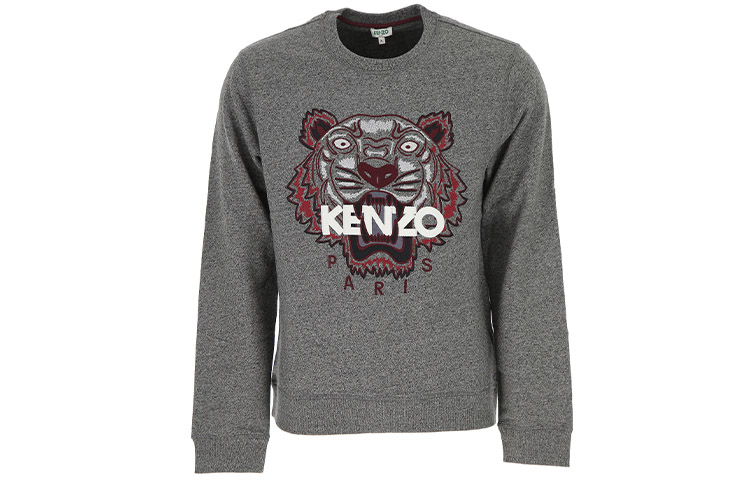 KENZO Embroidered Tiger Crewneck Sweatshirt Asphalt Gray () F665SW0014XJ-98