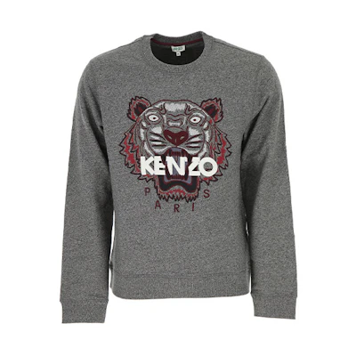 KENZO Embroidered Tiger Crewneck Sweatshirt Asphalt Gray () F665SW0014XJ-98