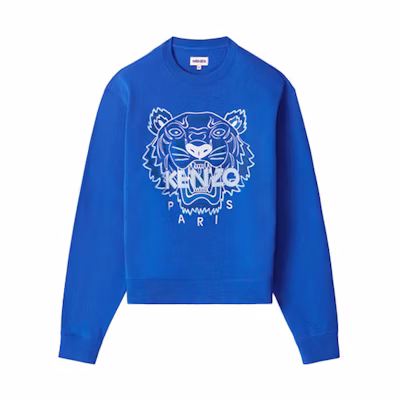 KENZO Embroidered Tiger Crewneck Sweatshirt Royal Blue FB55SW1104XA-71