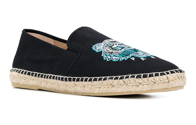 Kenzo Embroidered Tiger Espadrille Sneakers 'Black' 圖 4