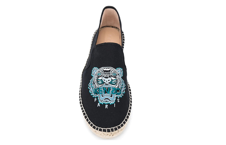 Kenzo Embroidered Tiger Espadrille Sneakers 'Black' 圖 5