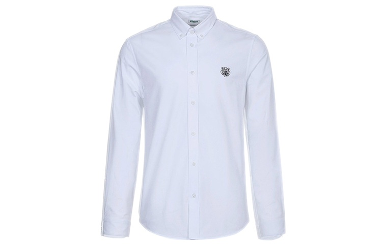 KENZO Embroidered Tiger Shirt White F965CH4001LB-01