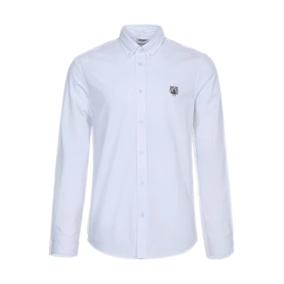 KENZO Embroidered Tiger Shirt White F965CH4001LB-01