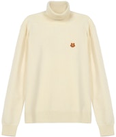 KENZO Embroidered Tiger Wool Turtleneck Sweater Light Yellow FB65PU6433TA-04 KENZO Embroidered Tiger Wool Turtleneck Sweater Light Yellow FB65PU6433TA-04