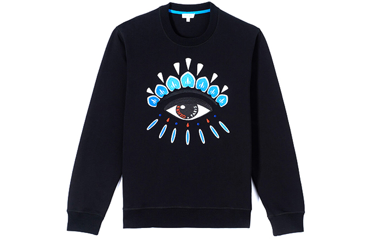 KENZO Eye Embroidered Crewneck Sweatshirt Men’s Black F965SW0554XC-99