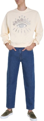 KENZO Eye Embroidered Sweatshirt Beige Long Sleeve Pullover FA65SW1144XC-03 Details for KENZO Eye Embroidered Sweatshirt Beige Long Sleeve Pullover FA65SW1144XC-03