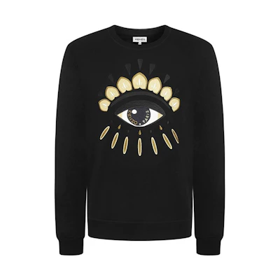 KENZO Eye Embroidery Crewneck Sweatshirt Black FA65SW1144XC-99