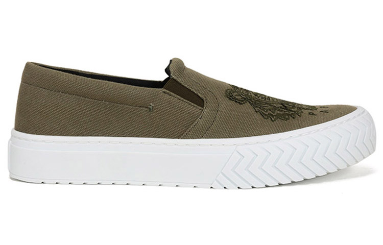 Kenzo Fabric Slip-On 'Tiger Embroidery Olive Green' 圖 2