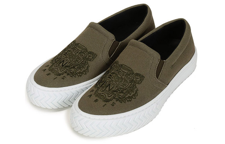 Kenzo Fabric Slip-On 'Tiger Embroidery Olive Green' 圖 3