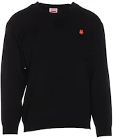 KENZO Floral Embroidered Crewneck Sweater Black FE55PU3813LB-99J KENZO Floral Embroidered Crewneck Sweater Black FE55PU3813LB-99J