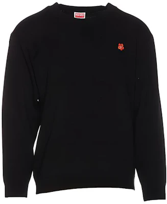 KENZO Floral Embroidered Crewneck Sweater Black FE55PU3813LB-99J Buy KENZO Floral Embroidered Crewneck Sweater Black FE55PU3813LB-99J