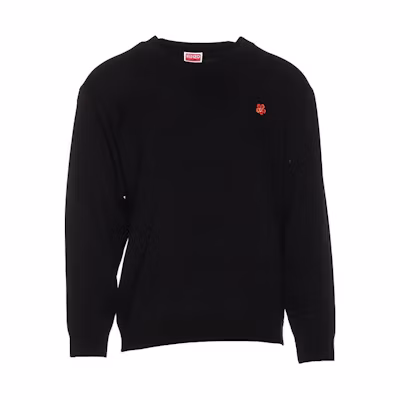 KENZO Floral Embroidered Crewneck Sweater Black FE55PU3813LB-99J