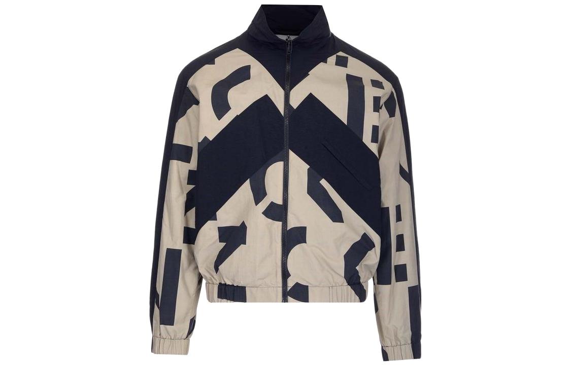 KENZO Full-Zip Jacket with Logo Print and Stand Collar FC55LB5109L0-92